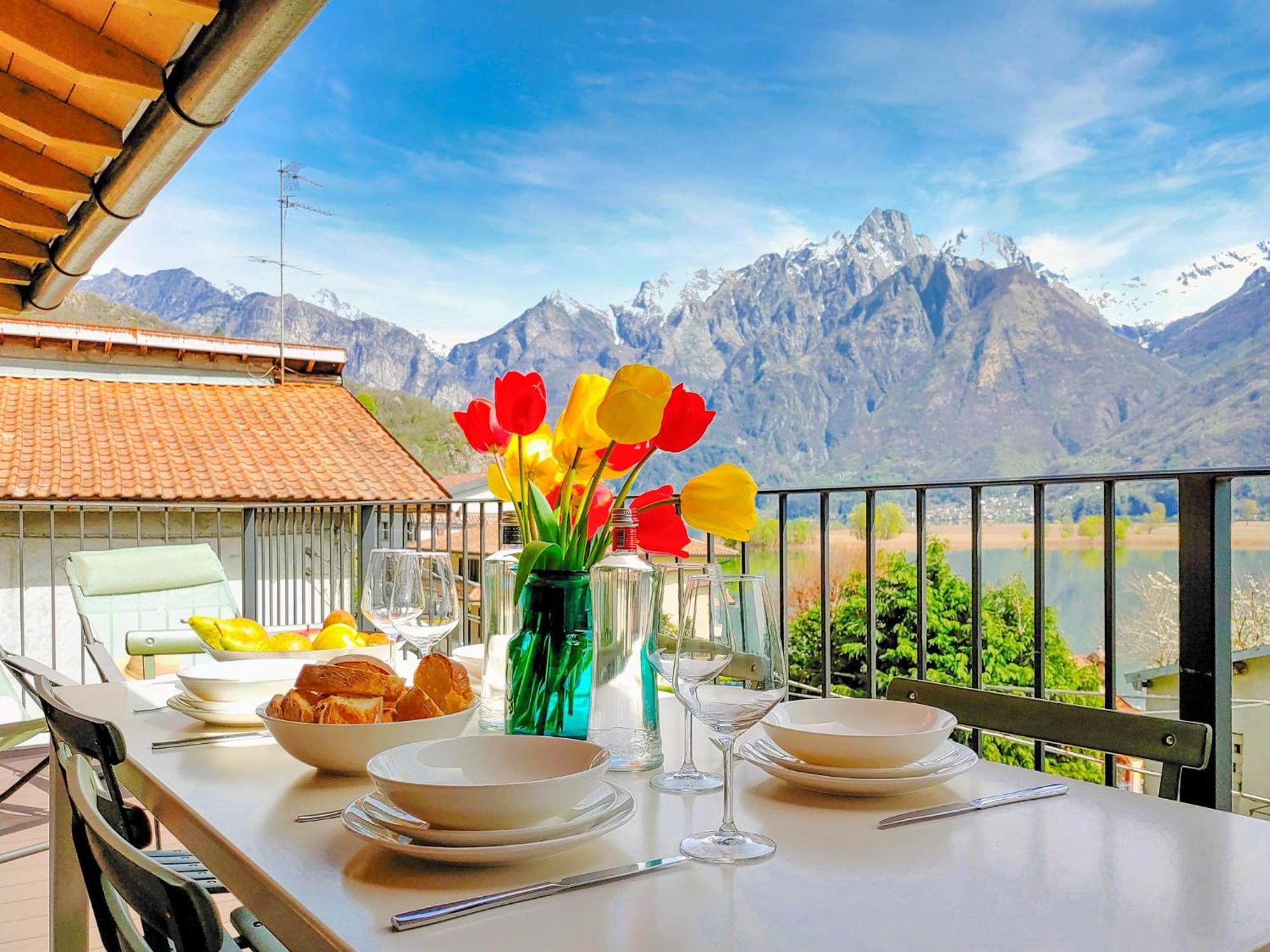 Dascio Dolce Ferienwohnung Panorama Balkon Am See المظهر الخارجي الصورة